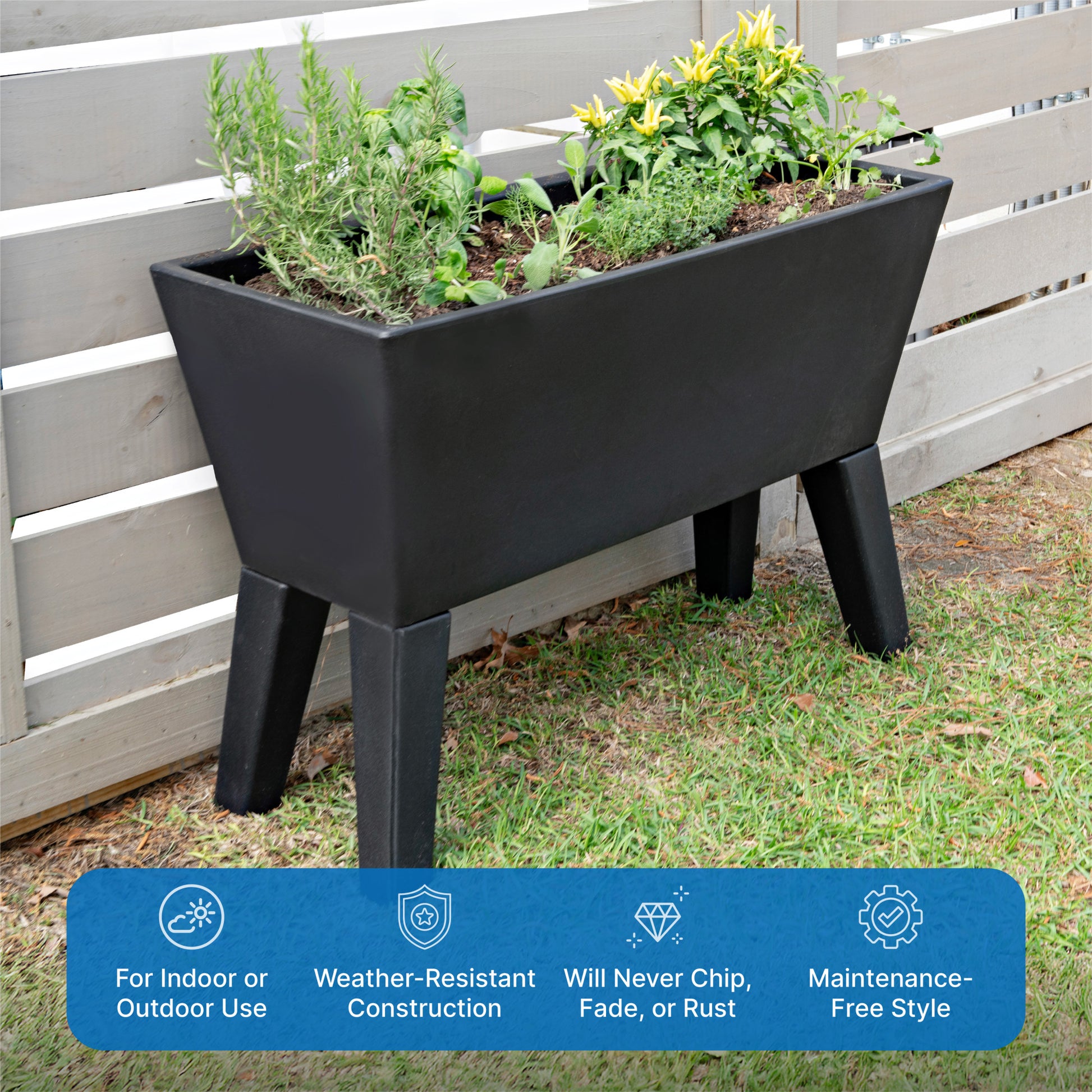 Tremont Raised Planter™ for indoor or outdoor use.