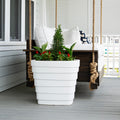 Wave Planter™ 20X24 2 Pack - White on porch