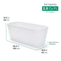 Wave Trough Planter™ 2 Pack dimensions