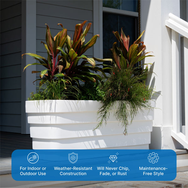 long plastic plant troughs Wave Trough Planter™ 2 Pack from Step2