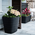 Wave Planter™ 20X24 2 Pack - Black with plants