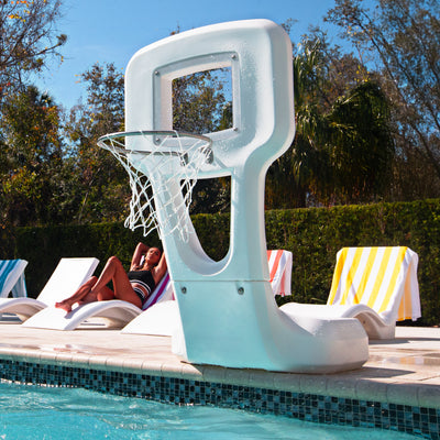 Vero Pool Basketball Hoop™ pool side