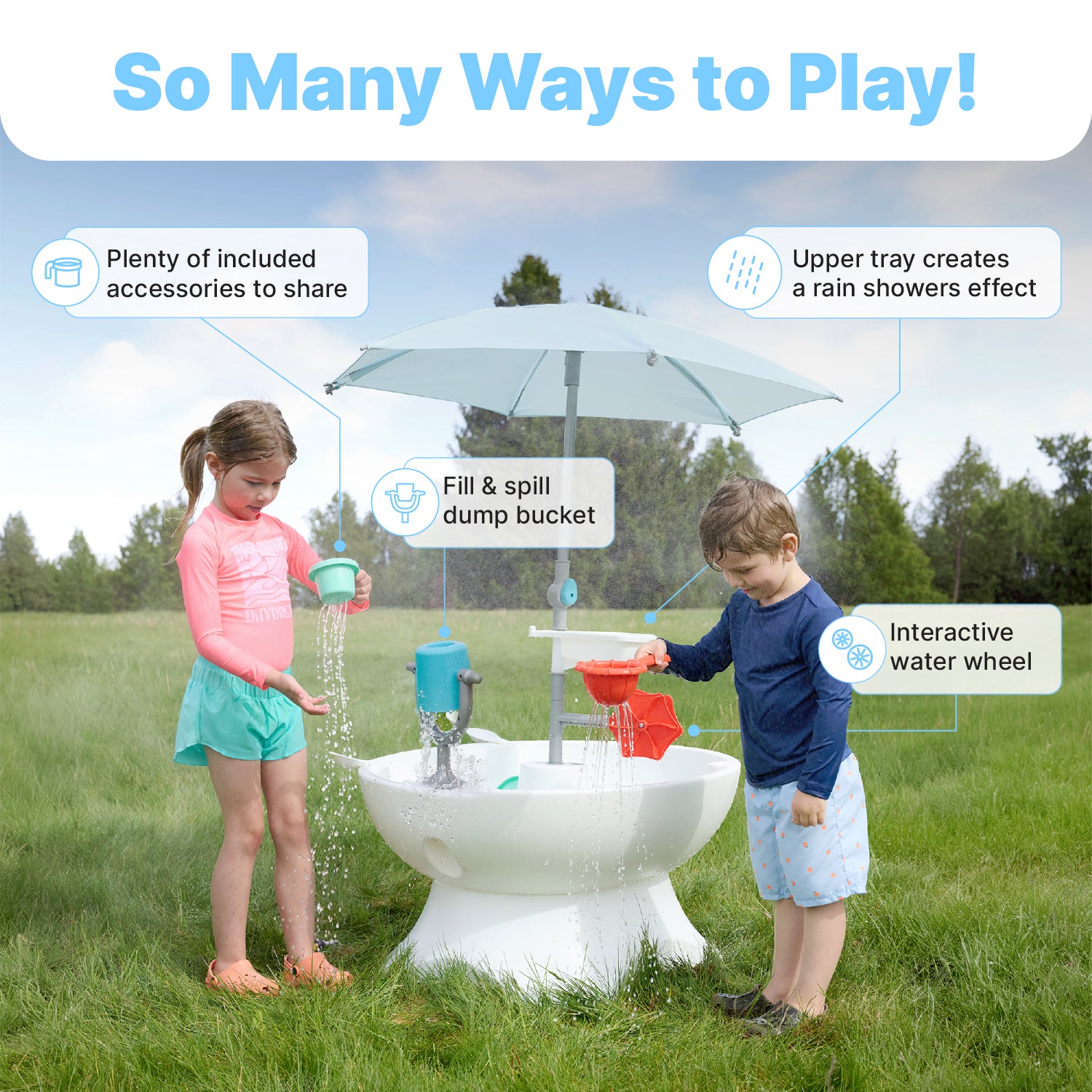 Sunshine Springs Splash Table™ with CoolBreeze™ Misting Canopy