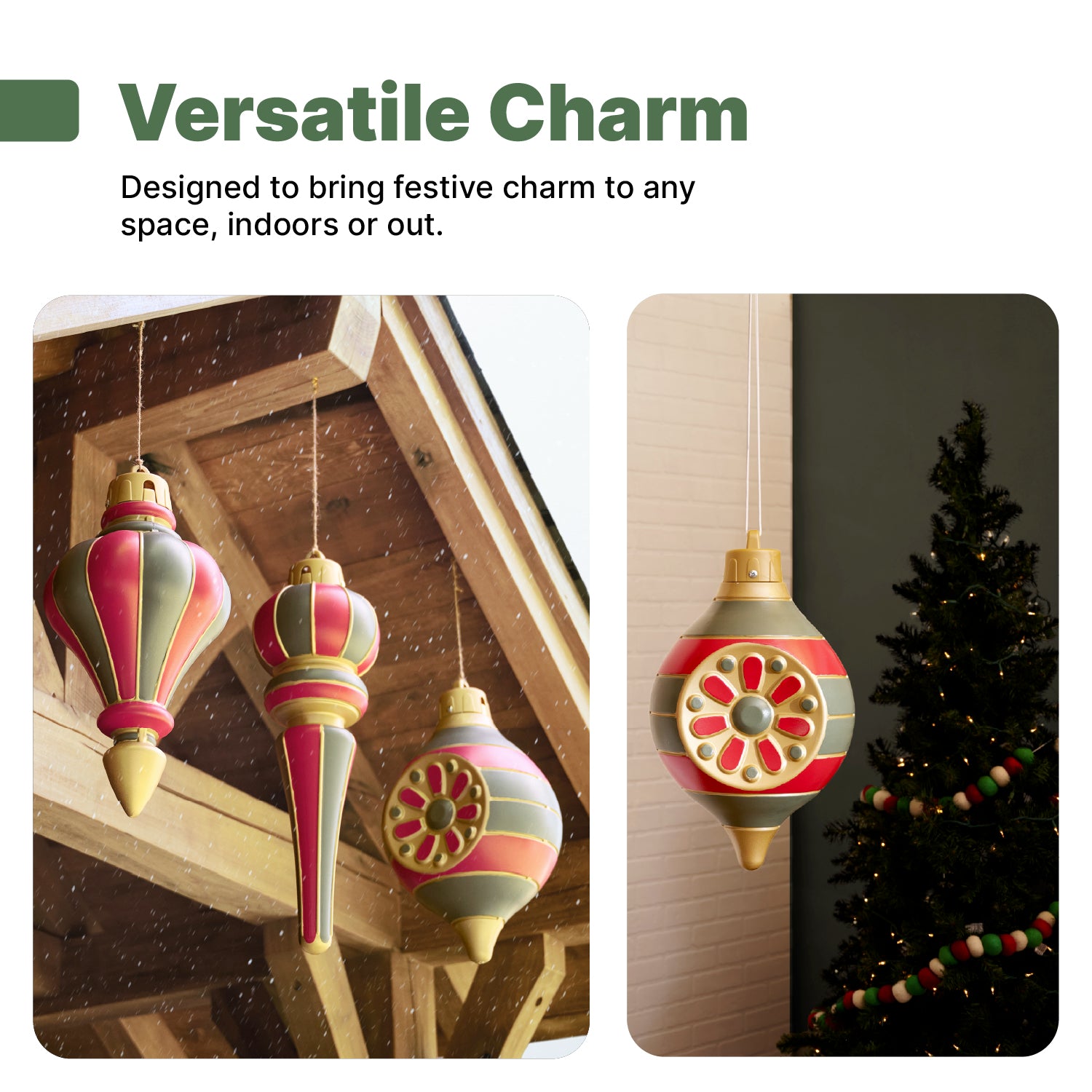 Paintable Large 3-Pack Outdoor Christmas Ornaments