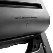 Close-up of EverTough Composter outer barrel with embossed text showing optional drainage hole instructions