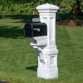 Atherton Grand Mail Post - Classic White With Smaller Mailbox<br />