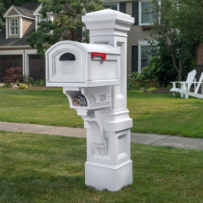 Atherton Grand Mail Post™ shown with larger mailbox