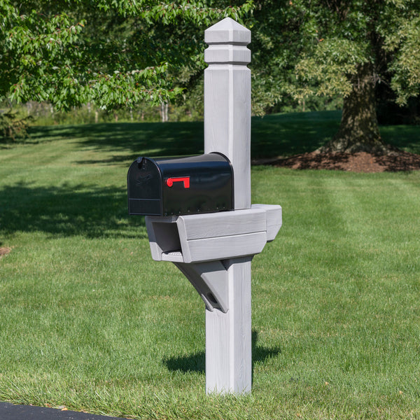 Highland Mail Post™ - Weathered Cedar small mailbox
