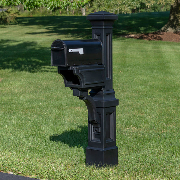 Atherton Mail Post™ shown with mailbox