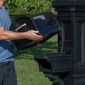 Atherton Grand Mail Post™ - Onyx Black installing mailbox
