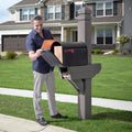 Highland Mail Post - Dark Cedar large mailbox