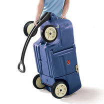 Wagon for Two Plus - Denim easy-store handle folds underneath