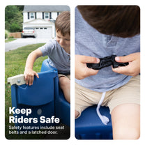 Wagon for Two Plus™ - Denim with seat belts and latched door