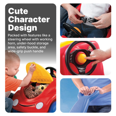 Push Around Buggy 10th Anniversary Edition™ - Red with horn, safety buckle, storage and wide grip handle