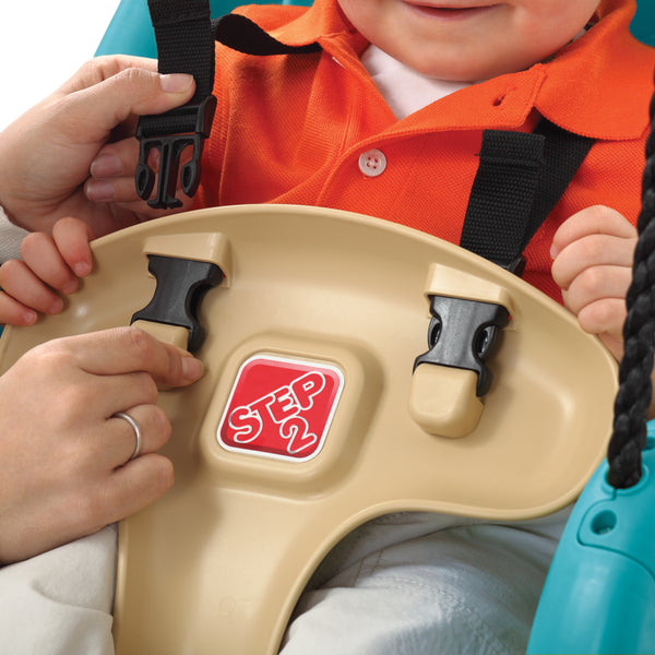 Infant to Toddler Swing™ - Teal restraint system shown
