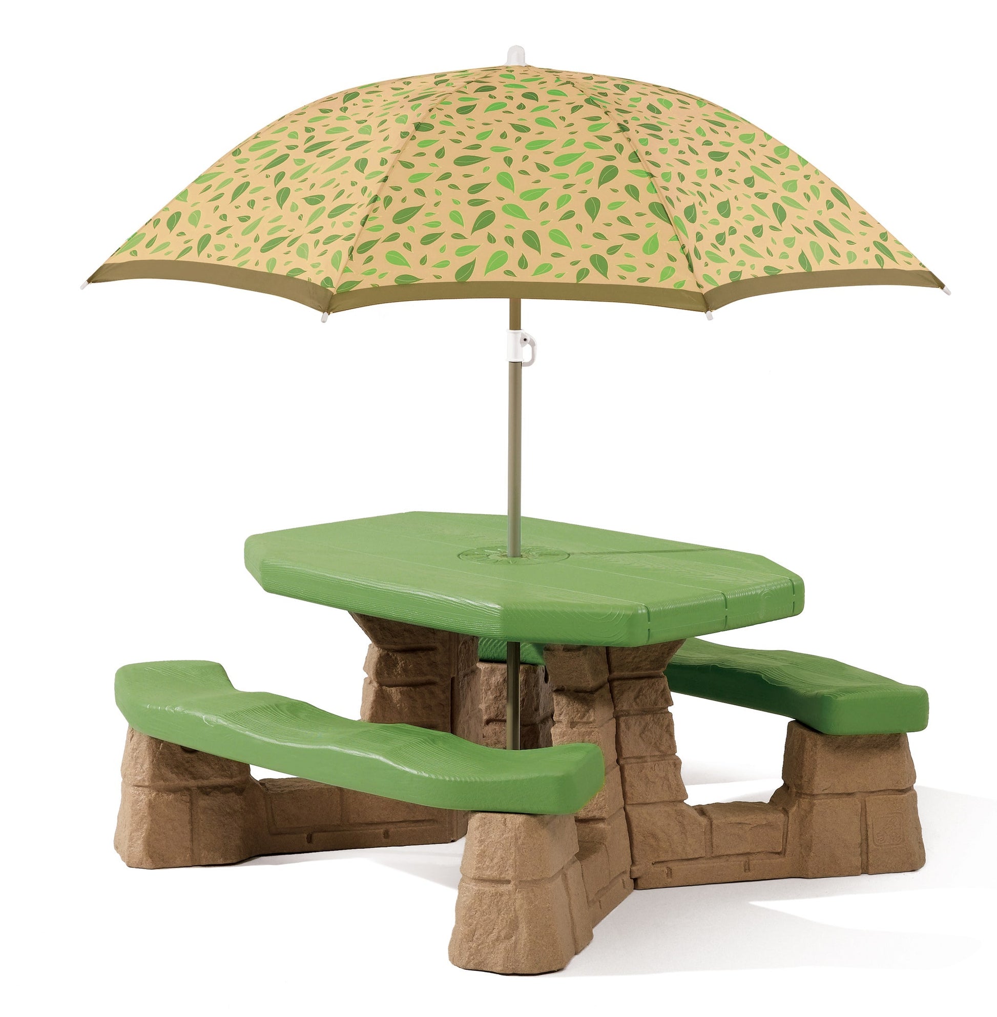 Naturally Playful™ Picnic Table with Leaf  Umbrella 