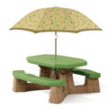 Naturally Playful™ Picnic Table with Umbrella™ - Leaf