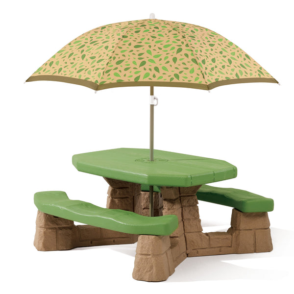 Naturally Playful™ Picnic Table with Umbrella™ - Leaf