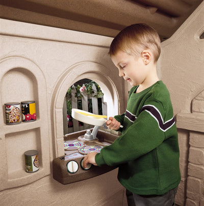 Naturally Playful™ StoryBook Cottage play stove & sink  inside