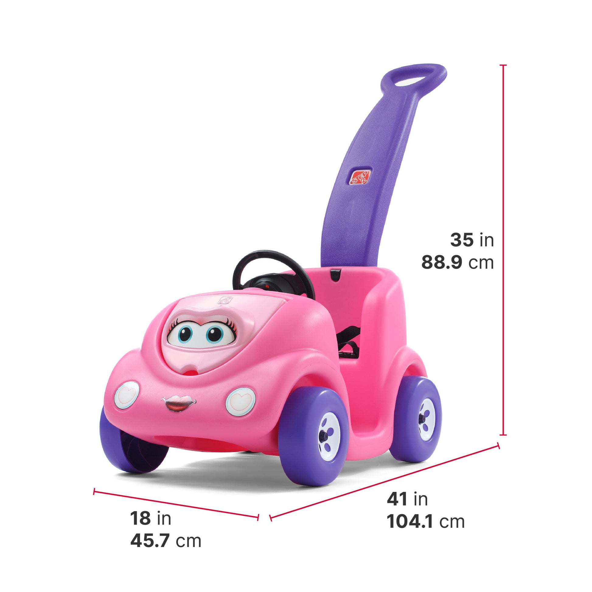 Push Around Buggy 10th Anniversary Edition™ - Pink dimensions