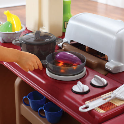 Grand Walk-In Play Kitchen and Grill realistic lights and sounds