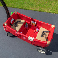 All Around Canopy Kids Wagon cupholders and safety belts