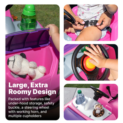 Whisper Ride II™ - Pink with under hood storage safety buckle horn and cupholders
