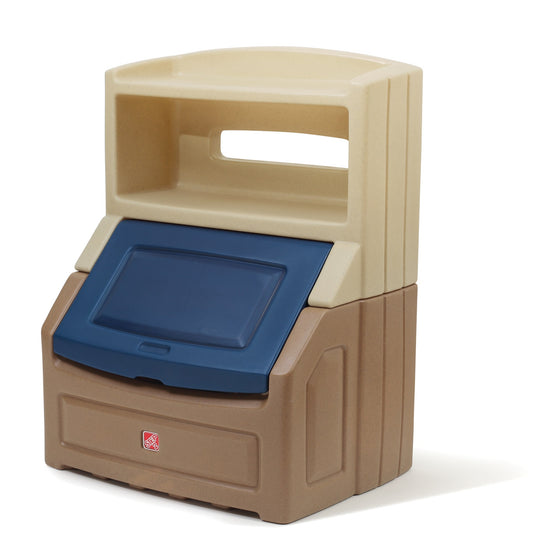 Lift & Hide Bookcase Storage Chest™ - Tan & Blue Parts