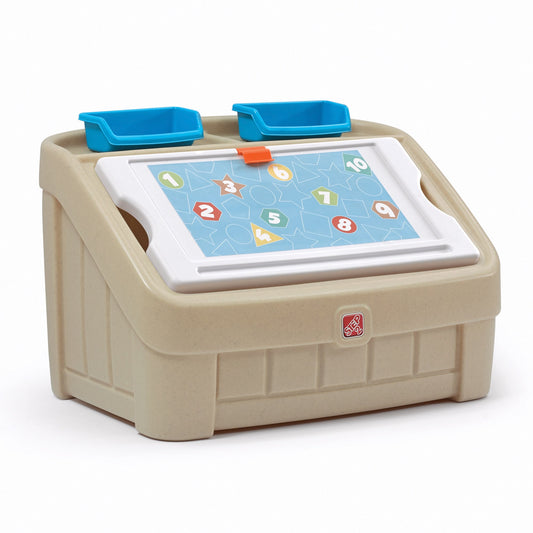2-In-1 Toy Box & Art Lid™ - Tan Parts