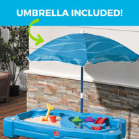 Cascading Cove Sand and Water Table umbrella included
