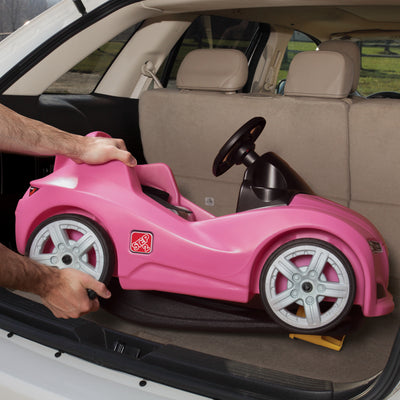 Whisper Ride Cruiser™ - Pink handle folds down for storage