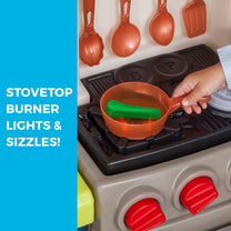 Elegant Edge Kitchen stove burner lights & sizzles