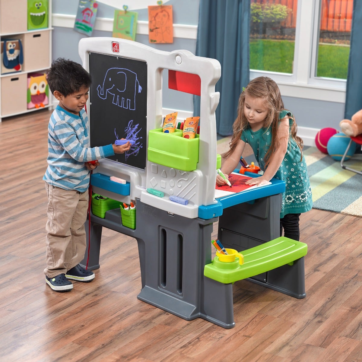 Great Creations Art Center™ with children drawing