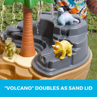 Dino Dig Sand & Water Table volcano doubles as a sand lid