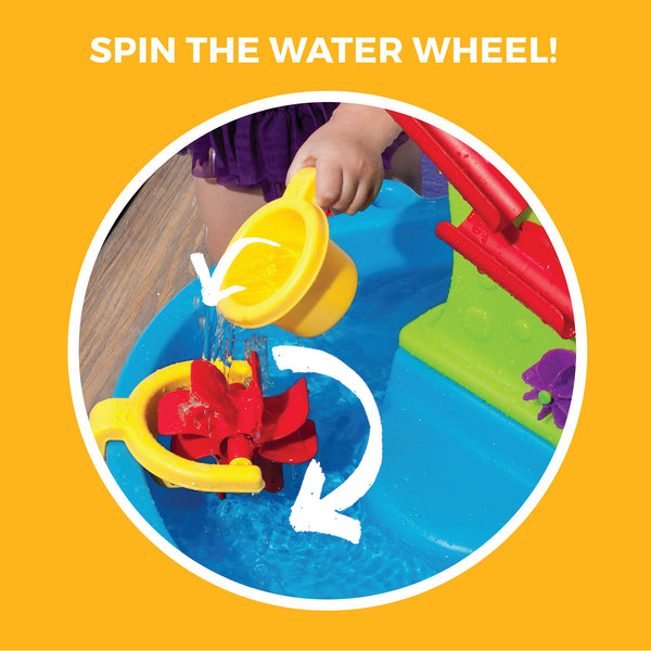 Rain Showers Splash Pond Water Table spinning water wheel