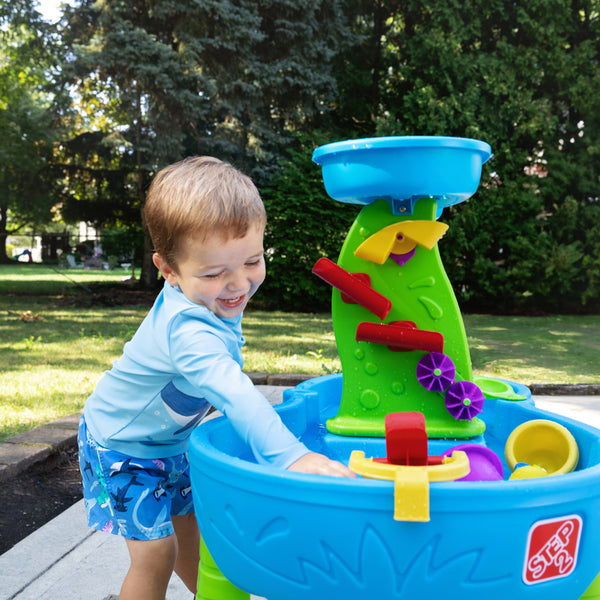 Rain Showers Splash Pond Water Table™ with Cover with boy playing