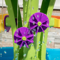 Summer Showers Splash Tower Water Table with water activated spinners
