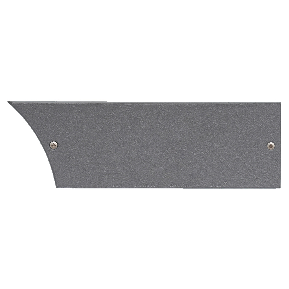 Atherton Plaque in Pewter/Silver — gray textured field with two silver mounting screws; no border frame; white background