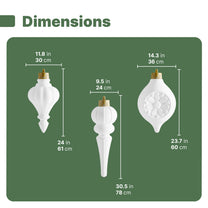 Paintable Large 3-Pack Outdoor Christmas Ornaments