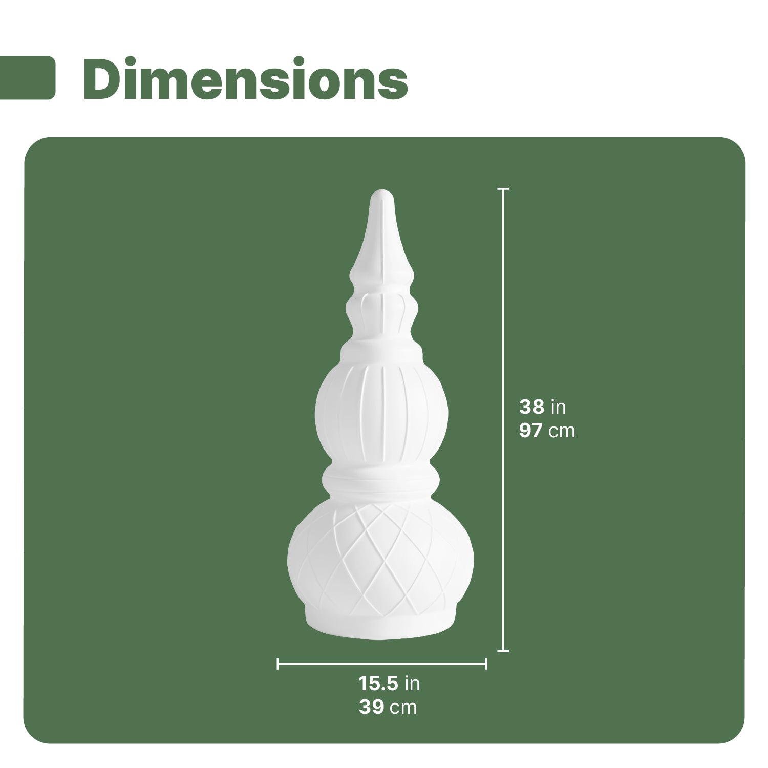 Paintable Outdoor Christmas Ornament Topiary
